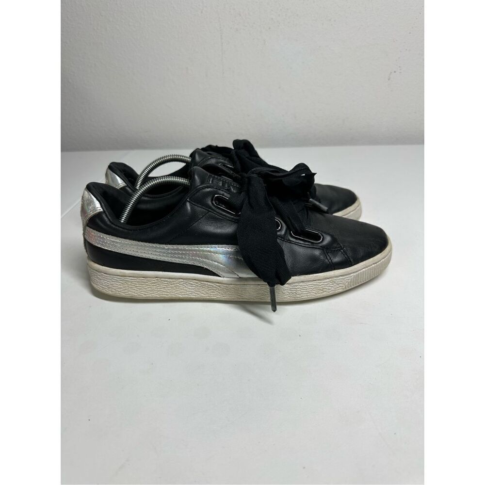Puma Basket Heart Womens Size 10 Black White 363626 01